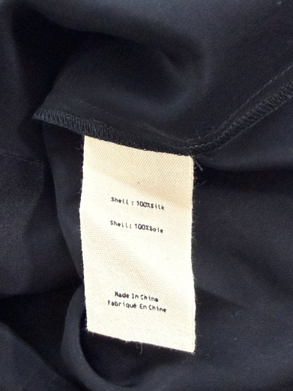 L'Agence Women's Aoki Black Silk Blouse Band Collar 3/4 Sleeve Button-Up Size S - Picture 6 of 8